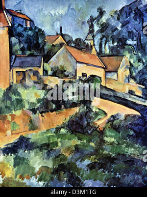 Paul Cezanne, girando strada a Montgeroult 1898 olio su tela. Museo di Arte Moderna di New York, Stati Uniti d'America Foto Stock