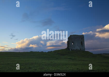 Serata a Moy Lough Castle, nella contea di Galway, Irlanda. Foto Stock