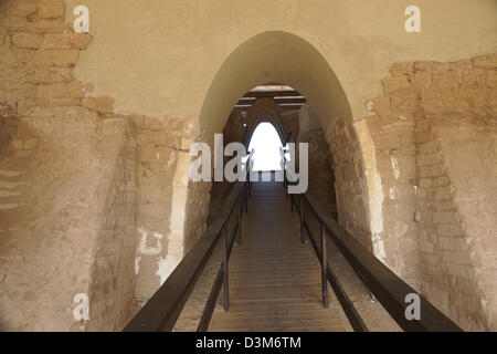 Il cananeo city gate Ashkelon National Park, Israele, 1850 BCE Foto Stock