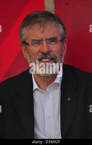 Sinn Fein Gerry Adams presidente blocco H commemorazione, Camlough, Co.Armagh 14 Agosto 11 CREDIT:LiamMcArdle.com Foto Stock