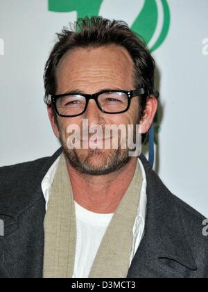 Hollywood, California, USA. Il 21 febbraio 2013. Luke Perry presso gli arrivi di Global Green USA del decimo Pre-Oscar annuale festa, Avalon Hollywood, Los Angeles, CA, 20 febbraio 2013. Foto di: Dee Cercone/Everett raccolta/Alamy Live News Foto Stock