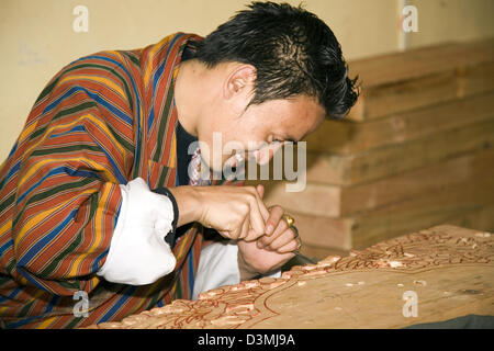 L'Istituto Nazionale di Zorig Chusum, Thimphu, Bhutan, Asia Foto Stock