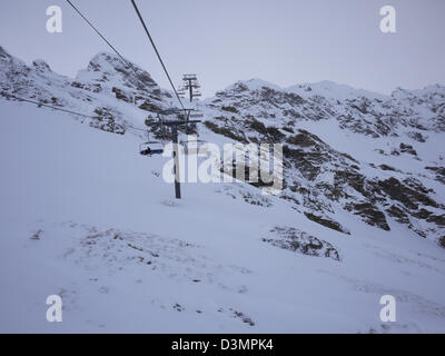 Vacanza sci a Tignes, Francia Foto Stock