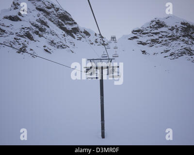 Vacanza sci a Tignes, Francia Foto Stock