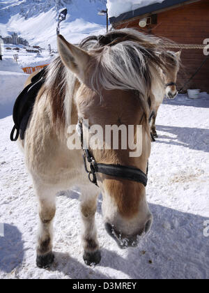 Vacanza sci a Tignes, Francia Foto Stock
