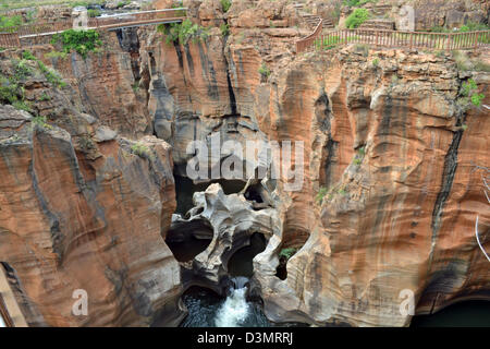 Bourke's Luck buche nel Fiume Blyde - Mpumalanga in Sudafrica Foto Stock