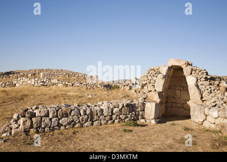 Royal Citadel, area archeologica di hattusa, Anatolia centrale, Turchia, Asia Foto Stock