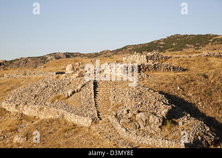 Royal Citadel, area archeologica di hattusa, Anatolia centrale, Turchia, Asia Foto Stock