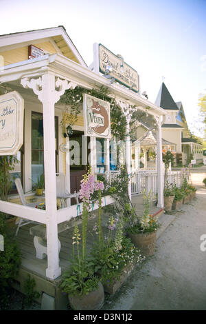 Il villaggio del vino di Los Olivos è luogo di ritrovo turistico nella Santa Ynez Valley, appena a nord di Santa Barbara, California, Stati Uniti d'America Foto Stock