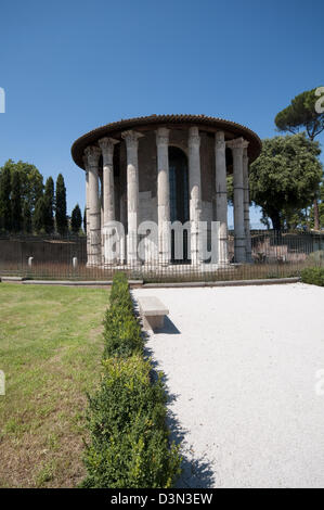 Italia Lazio Roma, la Bocca della Verità Square, il Tempio di Vesta o tempio di Ercole Foto Stock