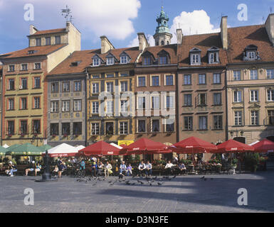 Polonia - Varsavia, Città Vecchia, Rynek Starego Miasta, vista della Piazza della Città Vecchia Foto Stock