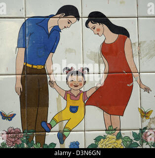 Politica del figlio unico poster di Nanchang, provincia di Jiangxi, Cina. 15-Feb-2013 Foto Stock