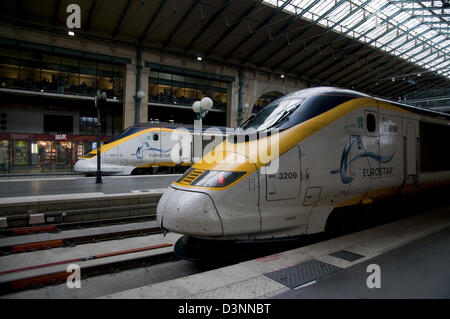 I treni Eurostar,gare du nord, Parigi, Francia Foto Stock