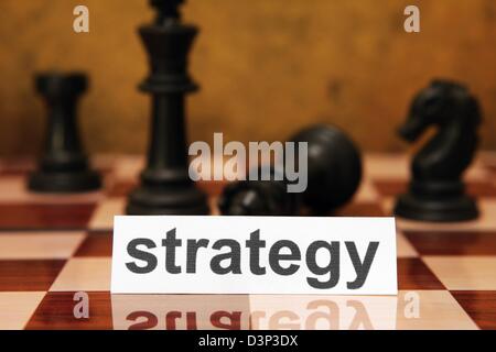 Testo di strategia Foto Stock