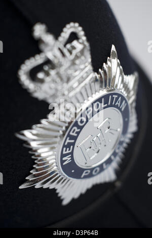 La Metropolitan Police badge casco Foto Stock