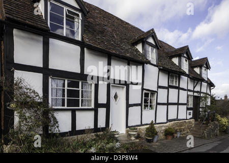 Stallieri Cottage Cottage nel villaggio di Elmley Castello, Worcestershire, England, Regno Unito Foto Stock