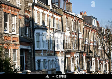 Fila di case, Hampstead, London, Regno Unito Foto Stock