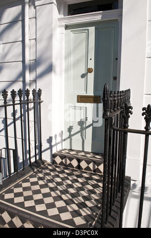 Posh Georgian House ingresso, Albert Street, Camden, NW1, London, Regno Unito Foto Stock