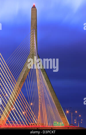 Leonard P. Zakim Bunker Hill Memorial Bridge Foto Stock