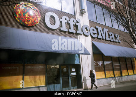Un negozio OfficeMax di Brooklyn a New York Foto Stock