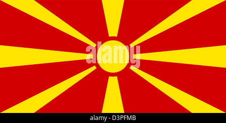 Bandiera della Macedonia. Foto Stock