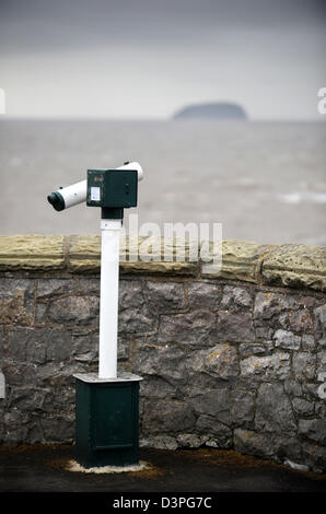 Un gettone telescopio a Weston-super-Mare, Somerset REGNO UNITO Foto Stock