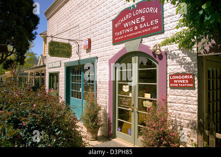 Los Olivos è luogo di ritrovo turistico nella Santa Ynez Valley, appena a nord di Santa Barbara, California, Stati Uniti d'America Foto Stock