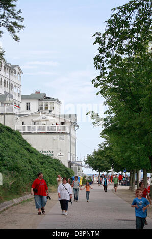 Sassnitz, Germania, lungomare e alberghi Baederarchitektur Foto Stock