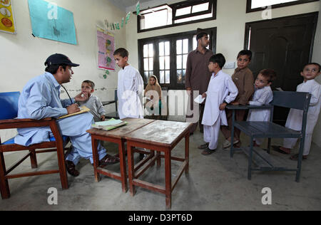 Kokarai, Pakistan, Malteser progetto di soccorso in una scuola Foto Stock