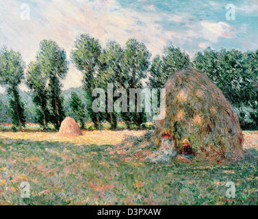 Claude Monet, Haystacks 1885 olio su tela. Museo d'Arte Ohara, Kurashiki Foto Stock