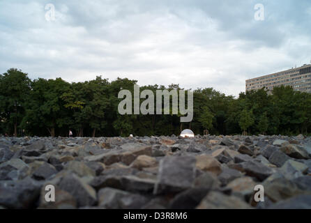 Berlino, Germania, presso l'area di stoccaggio derStiftung Topografia del Terrore Foto Stock