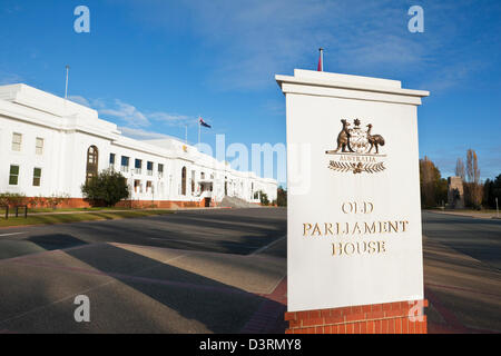 La Vecchia Casa del Parlamento. Canberra, Australian Capital Territory (ACT), Australia Foto Stock