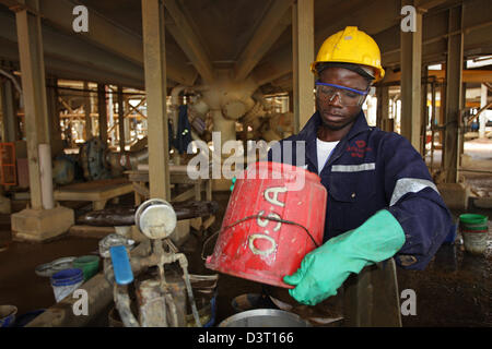 Dipendente FQML a Kansanshi rame impianto minerario Foto Stock