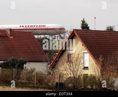 Stölln Germania, la IL-62 Lady Agnes Inter volo sul Segelfluggelaende Foto Stock