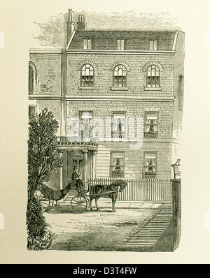 Tavistock casa era la casa di Londra dello scrittore inglese Charles Dickens dal 1851 al 1860. Foto Stock