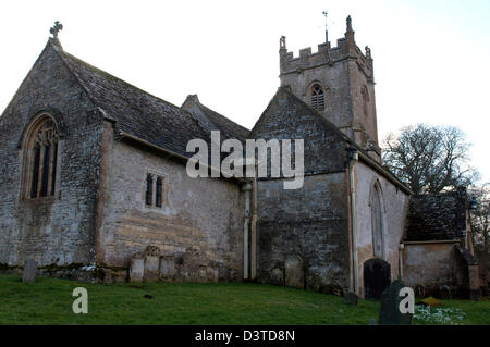 S. Osvaldo Chiesa, Compton Abdale, Gloucestershire, England, Regno Unito Foto Stock