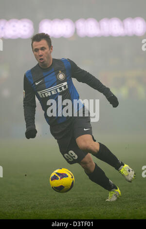 Antonio Cassano (Inter), 24 febbraio 2013 - Calcio : Italiano 'Serie A' match tra Inter e Milan 1-1 AC Milan allo Stadio Giuseppe Meazza di Milano, Italia. (Foto di Maurizio Borsari/AFLO) Foto Stock