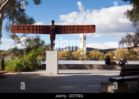 'Angelo del Nord' scultura di Antony Gormley. Canberra, Australian Capital Territory (ACT), Australia Foto Stock