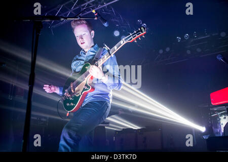 Febbraio 22, 2013 - Irish indie rock band porta due Cinema Club esegue presso i Magazzini Generali, Milano, Italia Foto Stock