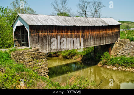 Hillsboro Ponte Coperto (noto anche come il Grange City ponte coperto), Goddard, Fleming County, Kentucky Foto Stock