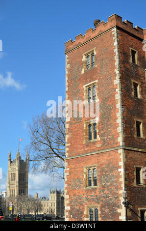 Lambeth Palace, ufficiale di Londra residenza dell Arcivescovo di Canterbury, London, Regno Unito Foto Stock