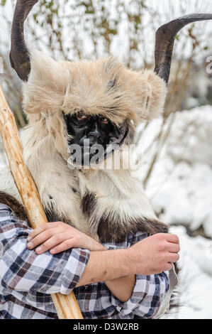 Trangas sono uno dei più carattere rappresentativo del carnevale. Il carnevale di Bielsa, Aragona, Spagna Foto Stock