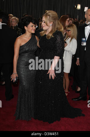 NORAH JONES & ADELE 85TH ACADEMY AWARDS ARRIVI DOLBY Theatre di Los Angeles California USA 24 febbraio 2013 Foto Stock