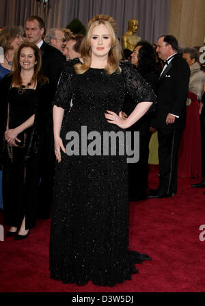 ADELE 85TH ACADEMY AWARDS ARRIVI DOLBY Theatre di Los Angeles California USA 24 febbraio 2013 Foto Stock