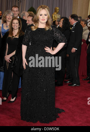 ADELE 85TH ACADEMY AWARDS ARRIVI DOLBY Theatre di Los Angeles California USA 24 febbraio 2013 Foto Stock