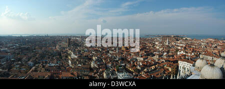 Venezia vista dal Campanile, scena panoramica Foto Stock