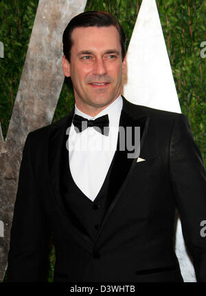 JON HAMM 2013 Vanity Fair OSCAR PARTY SUNSET TOWER DI LOS ANGELES CALIFORNIA USA 24 febbraio 2013 Foto Stock