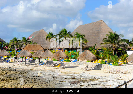 Costa Maya Messico spiaggia dei Caraibi Porto Crocieristico Foto Stock