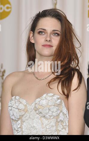 In sala stampa per l'ottantacinquesimo annuale di Academy Awards Oscars 2013 - SALA STAMPA, Dolby Theatre di Hollywood & Highland Center, Los Angeles, CA. 24 febbraio 2013. Foto di: Elizabeth Goodenough/Everett Collection Foto Stock