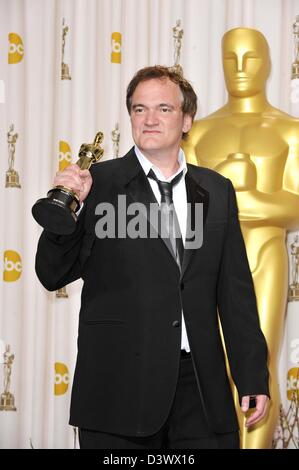 Quentin Tarantino in sala stampa per l'ottantacinquesimo annuale di Academy Awards Oscars 2013 - SALA STAMPA, Dolby Theatre di Hollywood & Highland Center, Los Angeles, CA. 24 febbraio 2013. Foto di: Elizabeth Goodenough/Everett Collection Foto Stock